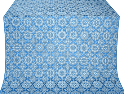 Vologda Posad silk (rayon brocade) (blue/silver)