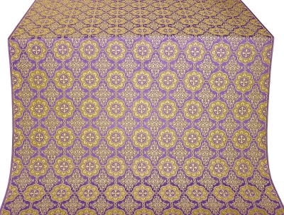 Vologda Posad silk (rayon brocade) (violet/gold)