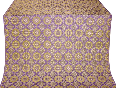 Vologda Posad silk (rayon brocade) (violet/gold)