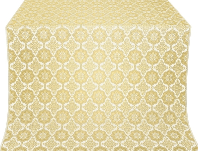 Vologda Posad silk (rayon brocade) (white/gold)