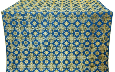 Bethlehem metallic brocade (blue/gold)