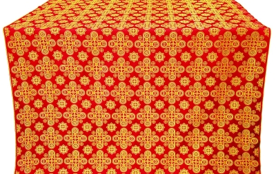 Bethlehem silk (rayon brocade) (red/gold)