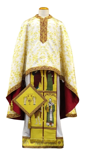 Greek Priest vestments - Christ the Archpriest - white