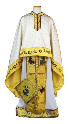 Greek Priest vestments - Christ on the Throne - white