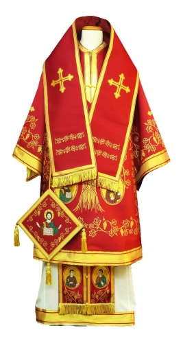 Bishop vestments - Apostle Tree red