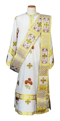 Deacon vestments - Roses (white-gold)