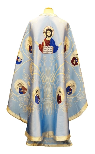 Greek Priest vestments - Apostle Tree (blue-silver)