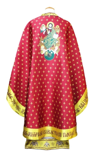Greek Priest vestments - Christ on the Throne - claret