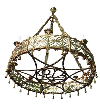 One-level church chandelier (horos) - 8 lights