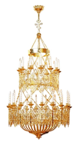 Two-level church chandelier - 5 (30 lights)