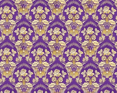 Radonezh metallic brocade (violet/gold)