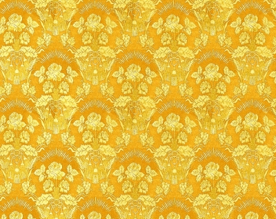 Radonezh silk (rayon brocade) (yellow/gold)