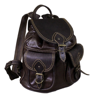 Natural leather backpack - 4