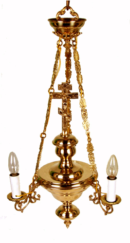 One-level church chandelier - 2 (3 lights)