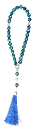 Prayer-rope 30 knots - Azur-malachite