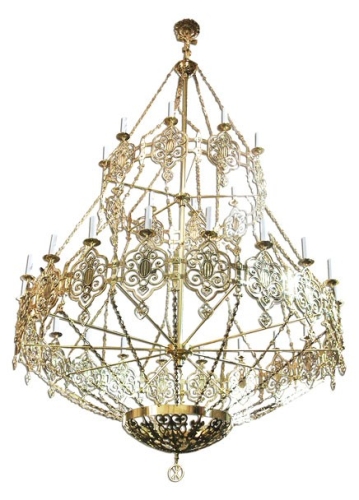 Two-layer church chandelier (horos) - Rostov (24 lights)