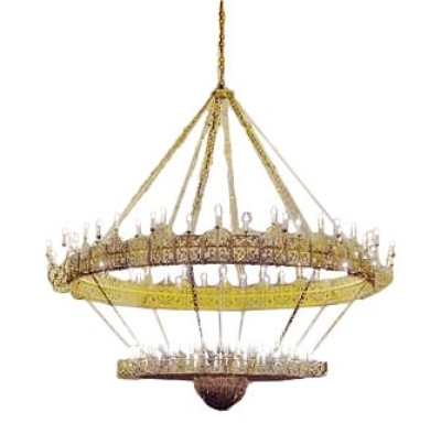 Two-layer church chandelier (horos) - Pskov (108 lights)