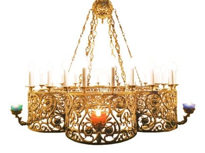 One-layer church chandelier (horos) - Arkhangelsk (30 lights)