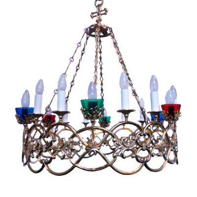 One-layer church chandelier (horos) - Belozersk (12 lights)