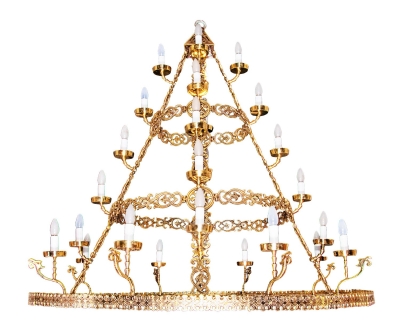 Three-layer church chandelier (horos) - Kozelsk (28 lights)