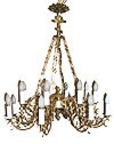 One-level church chandelier - 15 (16 lights)