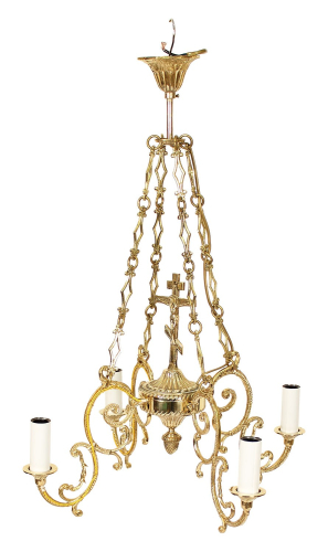 Single-level church chandelier - 11 (4 lights)