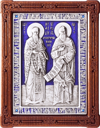 Icon - Holy Venerable Cyril and Methodius Equal-to-the-Apostles - A104-3