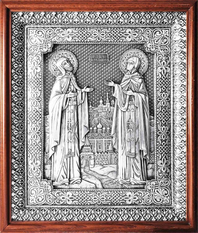 Icon - Holy Venerable Princes Peter and Thebroniya - A122-1