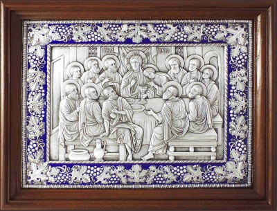 Icon: The Last Supper (enamel)