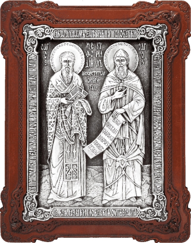 Icon - Holy Venerable Cyril and Methodius Equal-to-the-Apostles - A141-1