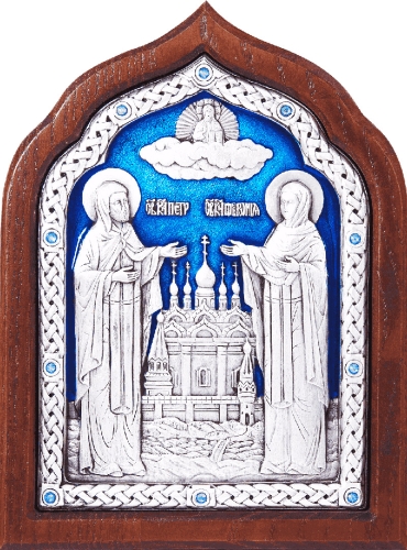 Icon - Holy Venerable Princes Peter and Thebroniya - A67-3