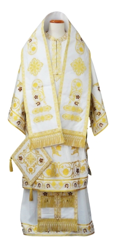 Bishop vestments - brocade 12654 (white-gold)