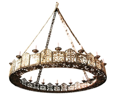 One-layer church chandelier (horos) - Torzhok (16 candles)