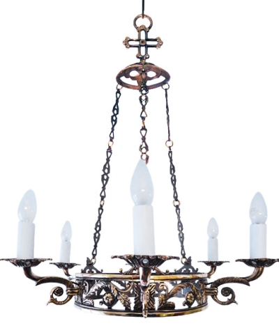One-layer Church chandelier (horos) - Peresvet (6 lights)