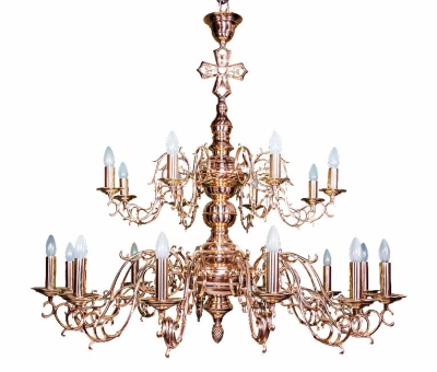 Two-level church chandelier - 1D (20 lights)