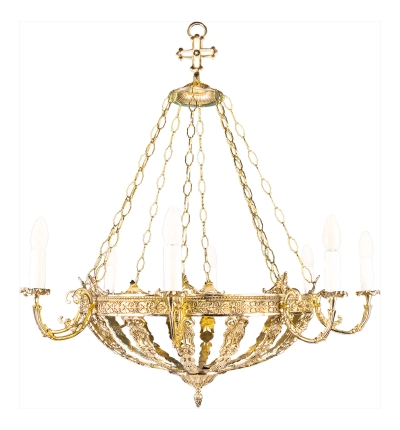 One-layer church chandelier - 8 (8 lights)