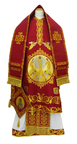 Bishop vestments - Transfiguration (claret)