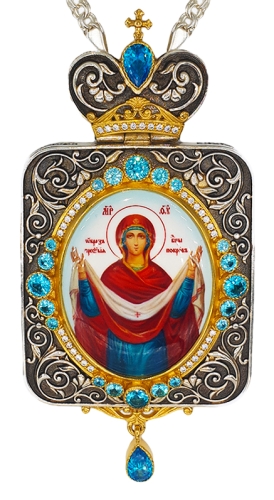 Bishop panagia - A1381 Protection of the Mother of God