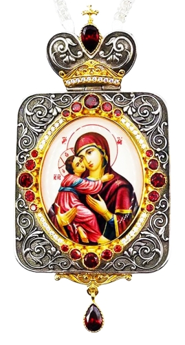 Bishop panagia - A1381 Theotokos of Vladimir