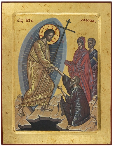 Icon: Descending to the Hades (9.4''x12.2'' (24x31 cm))