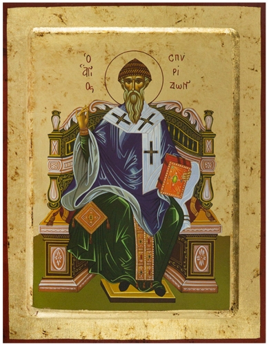 Icon: Holy Hierarch Spyridon of Tremethius - 14 (9.4''x12.2'' (24x31 cm))