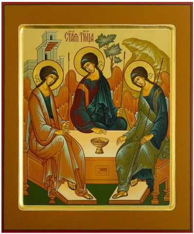 Icon: Holy Trinity - PS1 (8.3''x9.8'' (21x25 cm))
