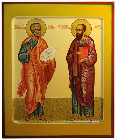 Icon: St. Apostles Peter and Paul - PS1 (8.7''x11.0'' (22x28 cm))