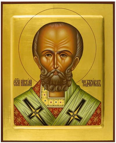 Icon: St. Nicholas the Wonderworker - PS4 (8.3''x9.8'' (21x25 cm))