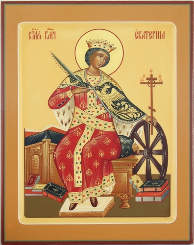Icon: Holy Great Martyr Catherine - PS2 (8.7''x11.0'' (22x28 cm))