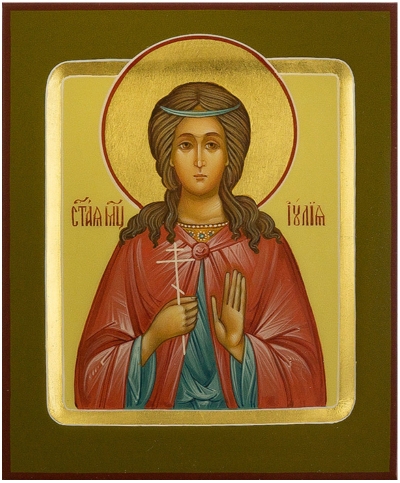 Icon: Holy Martyr Eulia of Karthagen - PS1 (5.1''x6.3'' (13x16 cm))
