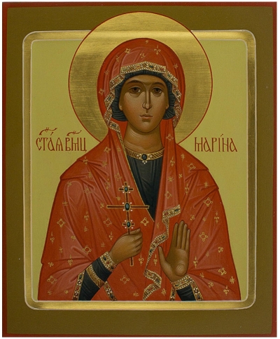 Icon: Holy Martyr Marina - PS1 (6.7''x8.3'' (17x21 cm))