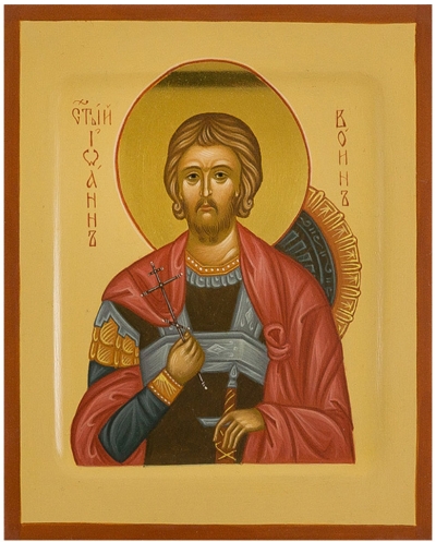 Icon: Holy Martyr St. John the Warrior - PS1 (5.1''x6.3'' (13x16 cm))