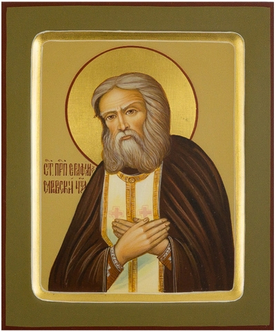 Icon: Holy Venerable Seraphim of Sarov - PS2 (5.1''x6.3'' (13x16 cm))