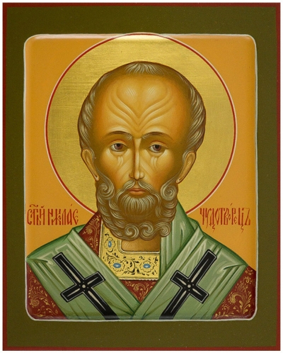 Icon: St. Nicholas the Wonderworker - PS5 (6.7''x8.3'' (17x21 cm))